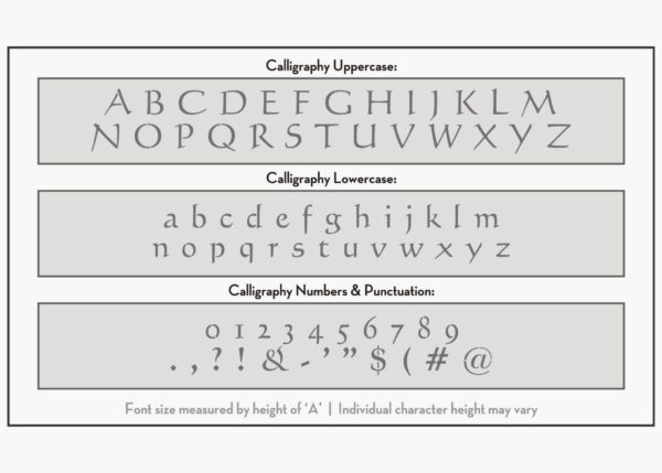 Calligraphy Font Alphabet Stencil, Letter Stencils