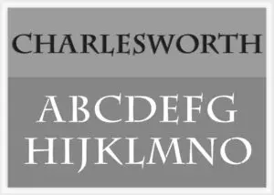 Charlesworth Font Alphabet Stencil