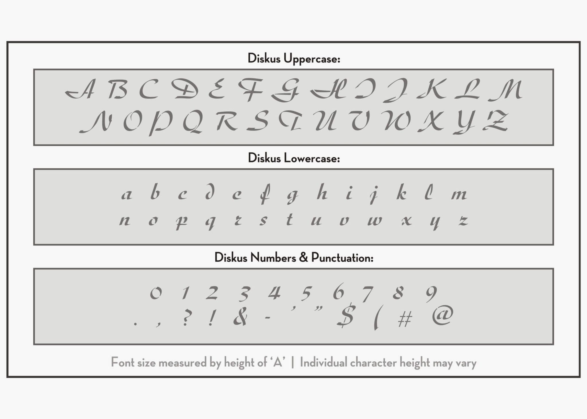 Diskus Font Alphabet Stencil | Letter Stencils | Stencils Online