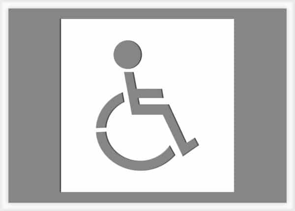 Handicapped Stencil - image, Parking Lot Stencils