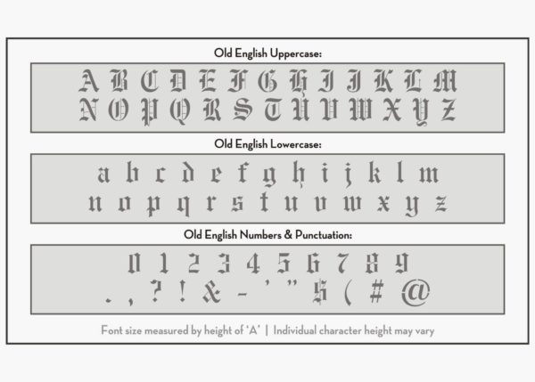 old english font alphabet