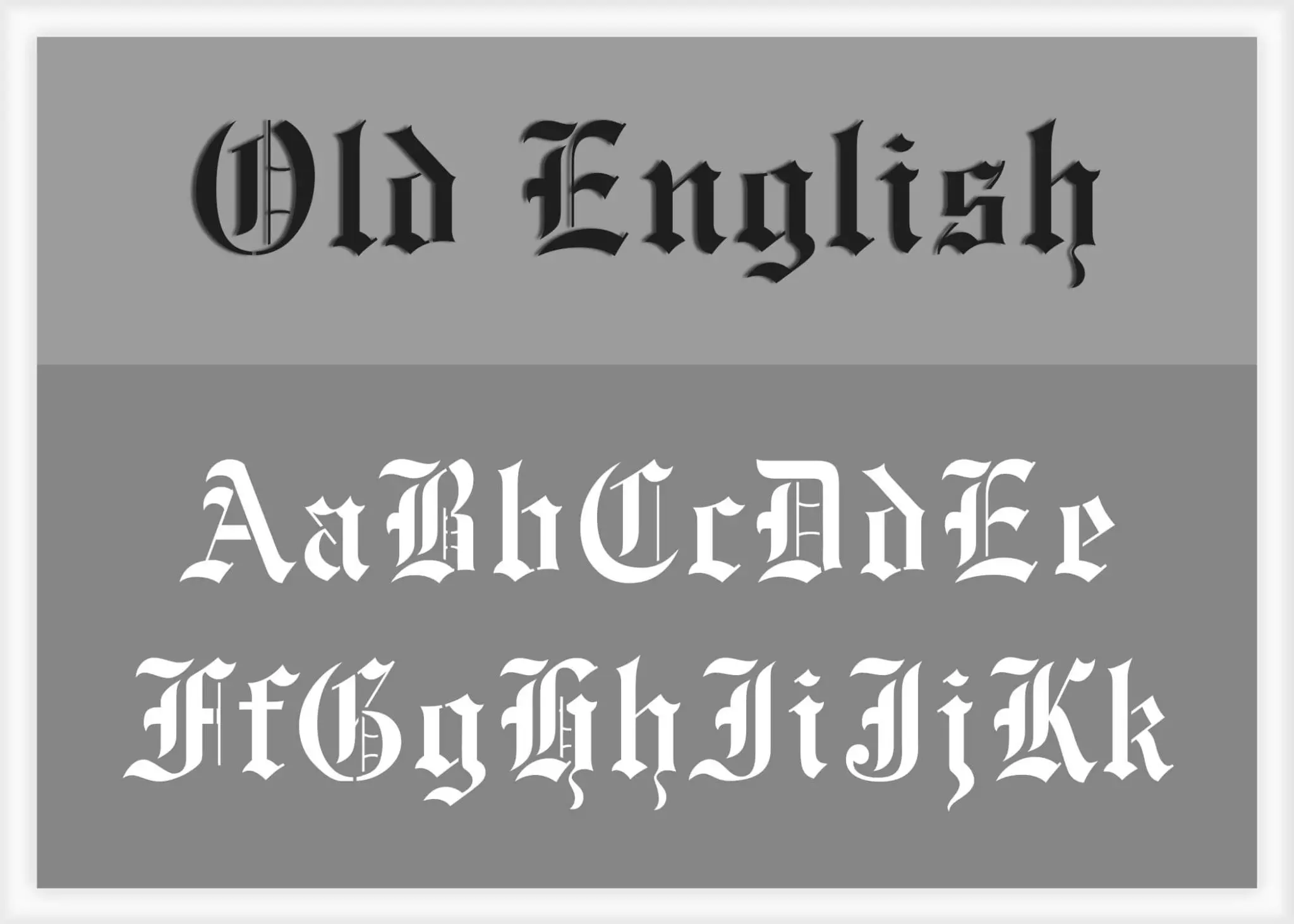 lettering old english font