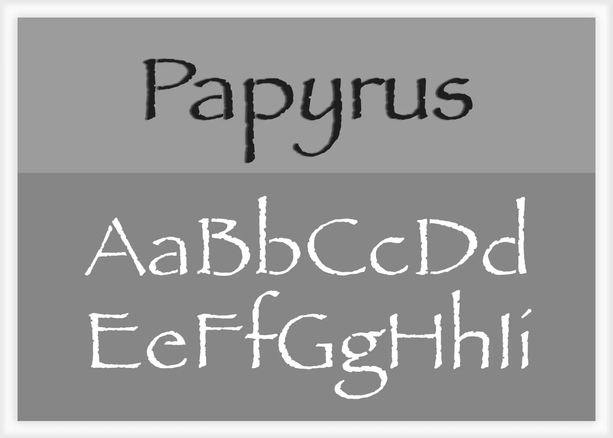capy and paste papyrus font