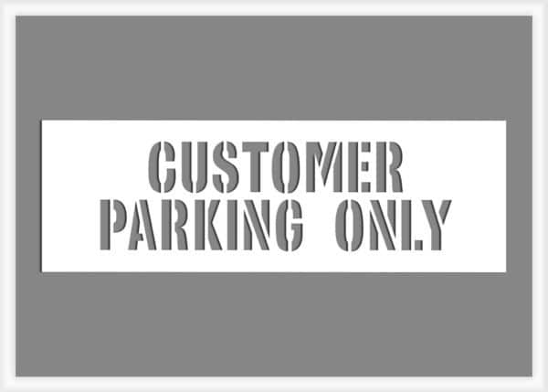 Customer Parking Only Stencil (2), Parking Lot Stencils