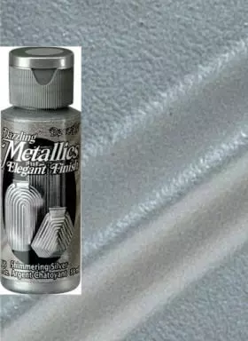 Shimmering Silver Metallic Acrylic Paint, Stencil Supplies