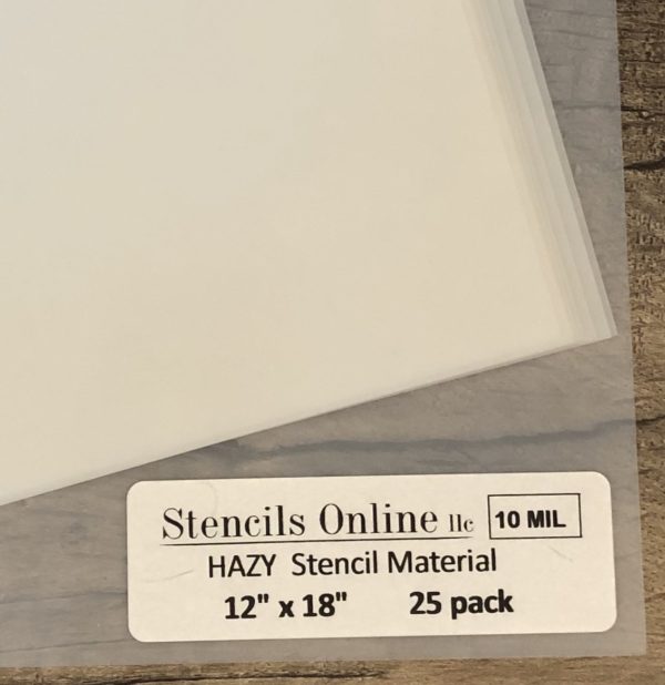 12 x 18  white 10 MIL stencil material (25 sheets)